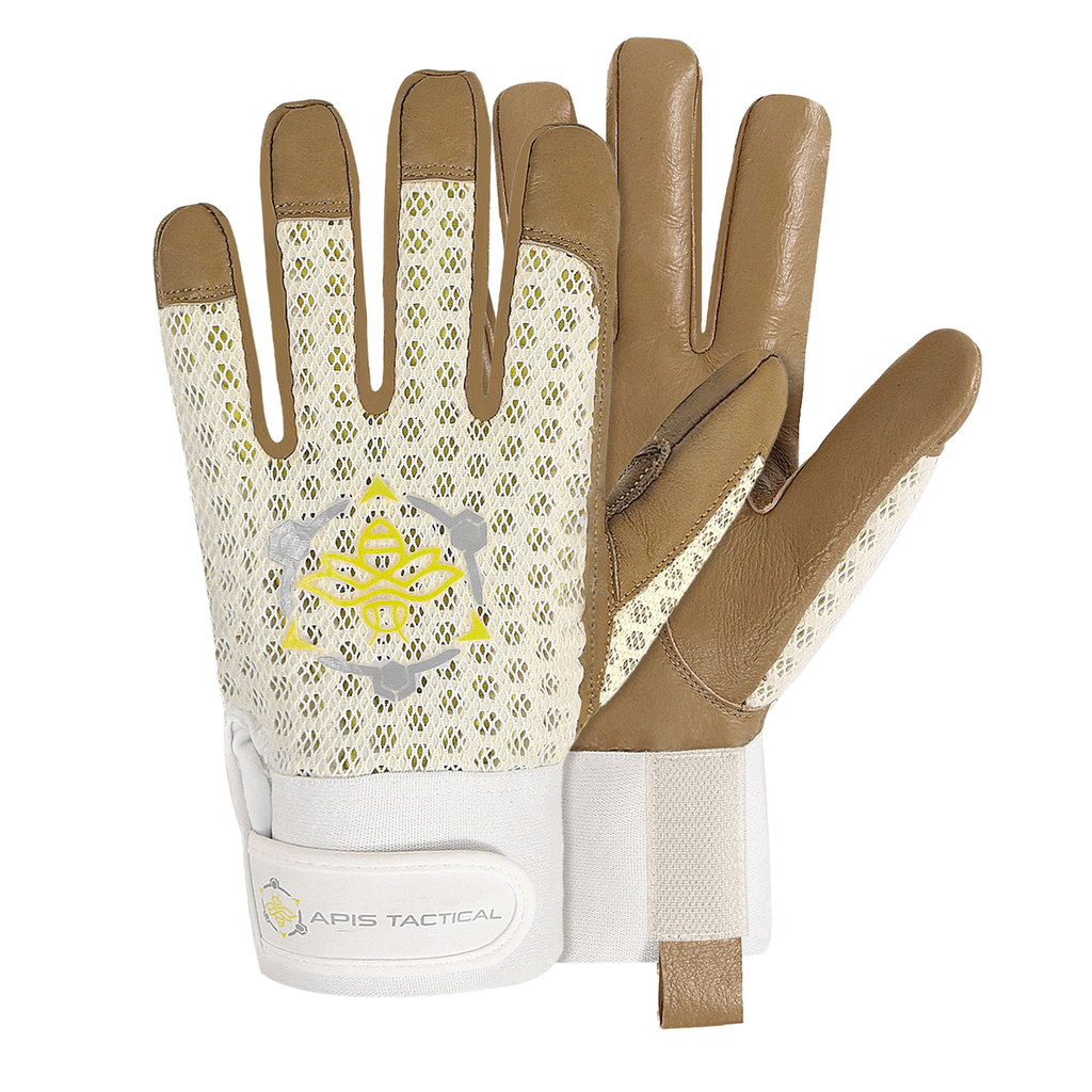 Apis Tactical PRO Beekeeping Gloves - WHITE